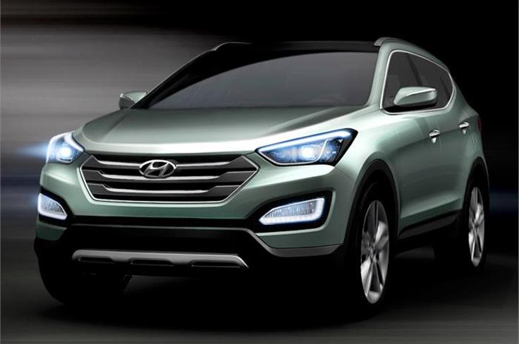The new Santa Fe features Hyundai's 'Storm Edge' design concept.